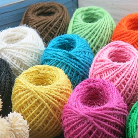 Tali Rami Warna Warni 3 ply 2mm Hemp Rope Full Warna