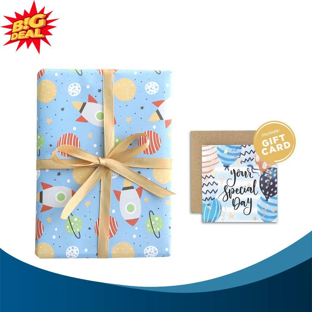 

SERBA MURAH Paket Kertas Kado Kartu Harvest Gift Set Baby Space