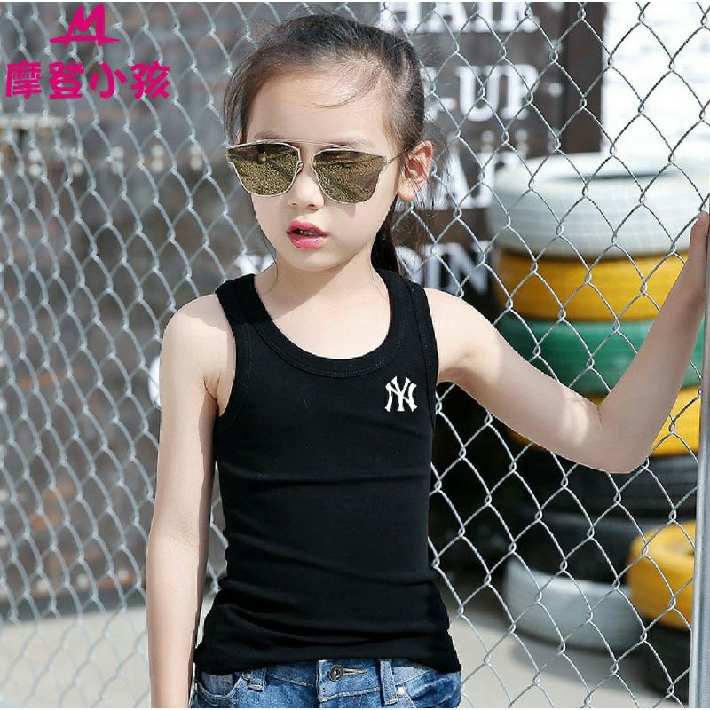 Singlet Anak NY Unisex Kaos Singlet Anak Cotton Combed Usia 2-10th Tanktop Anak