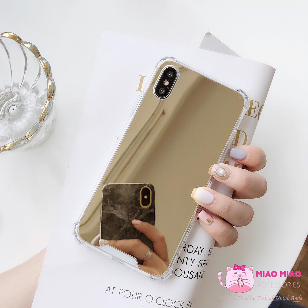 ANTI CRACK MIRROR CASE SAMSUNG REALME 5i 6i C3 5PRO C11 A01 A10S A20S A30S A50S A50 A10 A20 J2PRIME-8