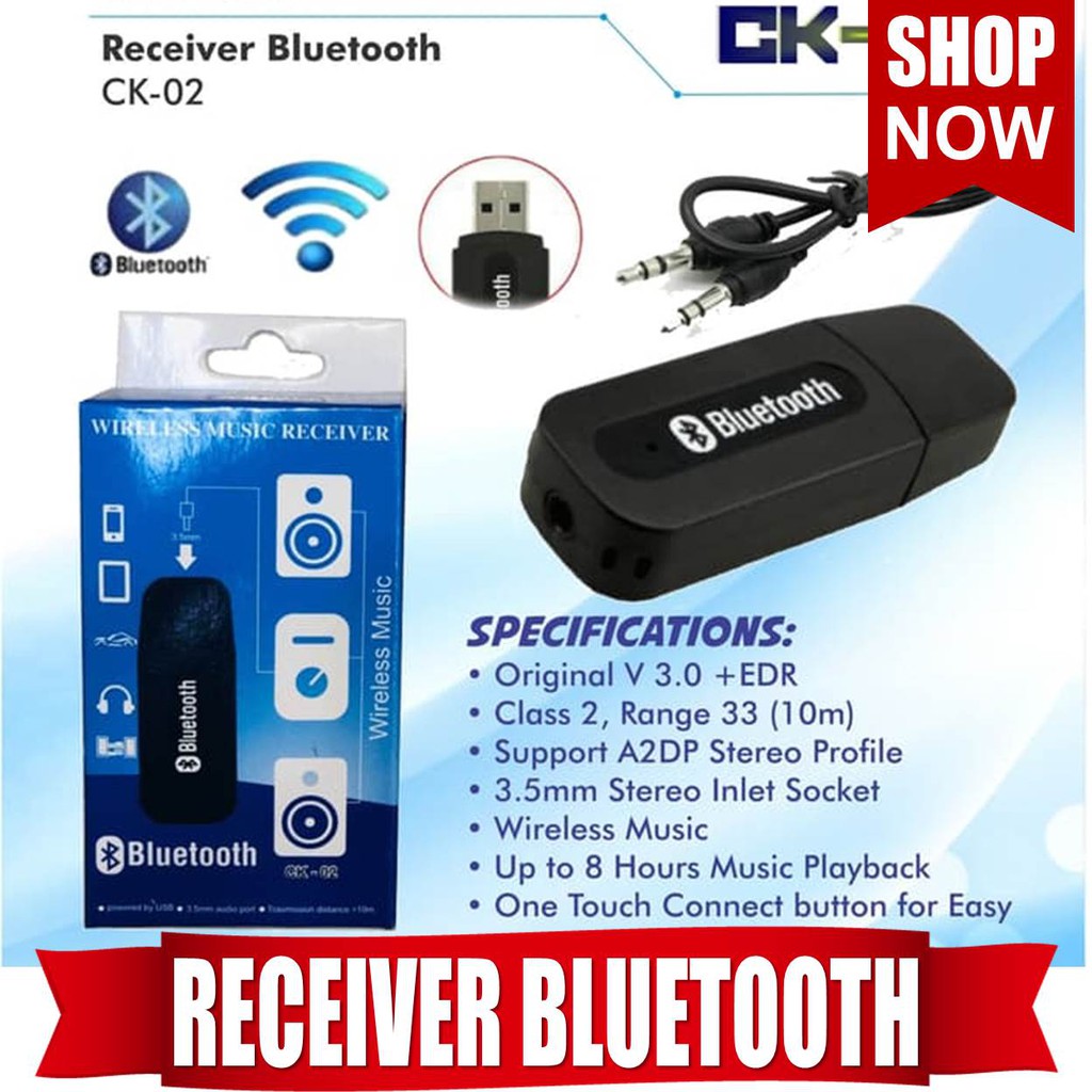 RECEIVER BLUETOOTH CK-02 WIRELESS BLUETOOTH RECEIVER