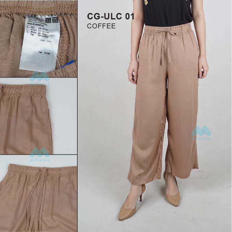 Kulot Wanita - Drape Kulot Wide Pants Relaco [CG-ULC 01]-CG-ULC 01 COFFEE
