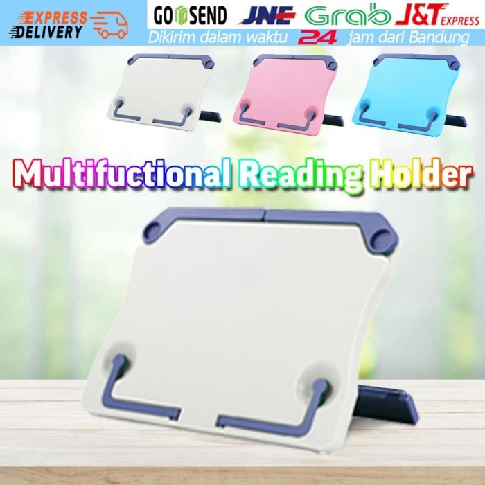 

READY Protable Pegangan Buku Majalah Berdiri Book Stand Rak Tempat Buku - Merah TERLARIS