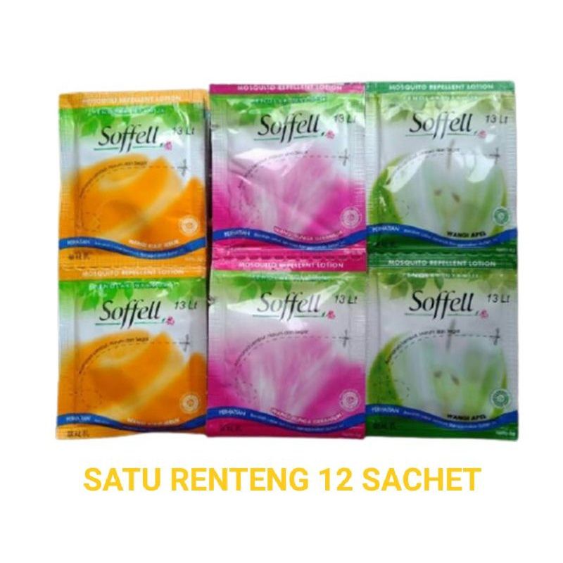 SOFFELL LOTION ANTI NYAMUK RENCENG ISI 12SACHET