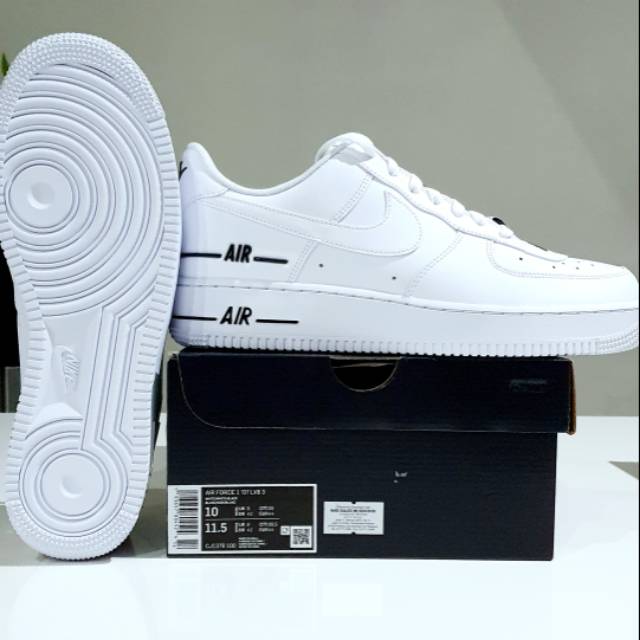 Nike Air Force 1 Low "Double Air" White, 100%Ori & BNIB, US 10 / EU 44