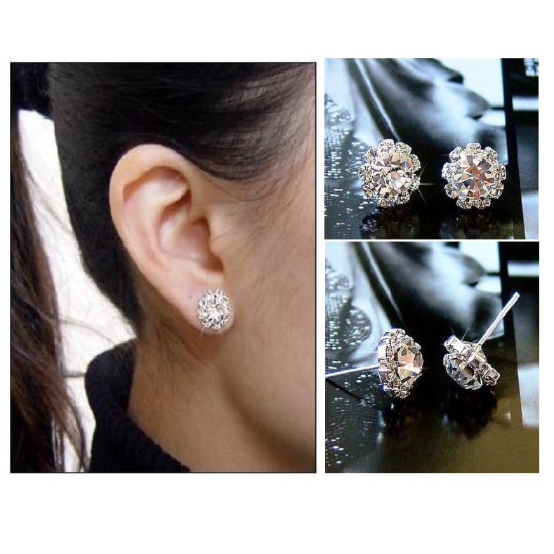 Anting Wanita DIAMOND B19 Gaya Korean Women Stud Earrings Giwang Tusuk Cewe Korea Fashion ZIRCONIA-1