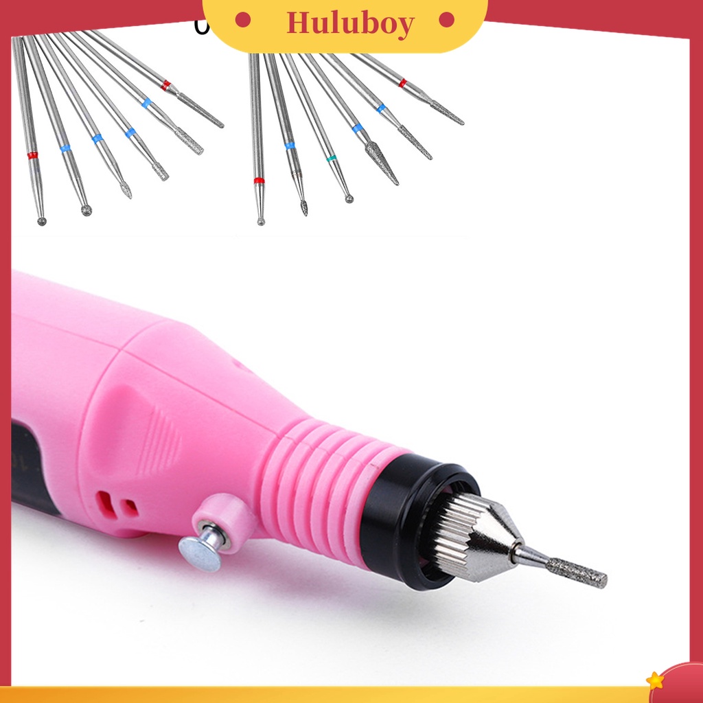 Huluboy Huluboy♡ 6pcs Mata Bor Drill Bits Untuk Manicure / Pedicure