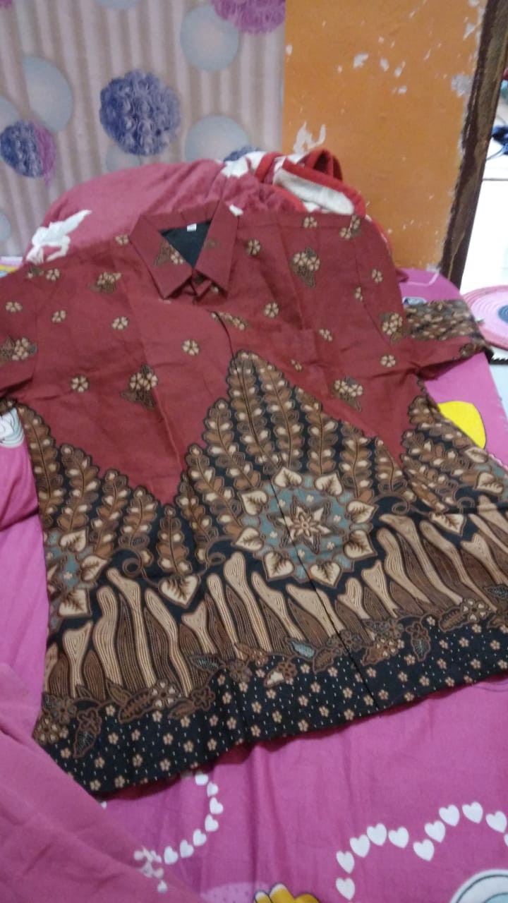 Batik Pria Modern Full Furing Lengan Panjang Pendek Asli Solo - Baju Batik Pria Seragam Keluarga