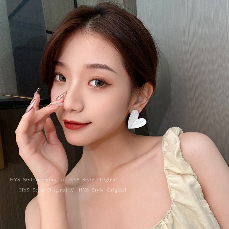 Anting Hati Hijau vintage Elegan Untuk Wanita Aksesoris Telinga Korea