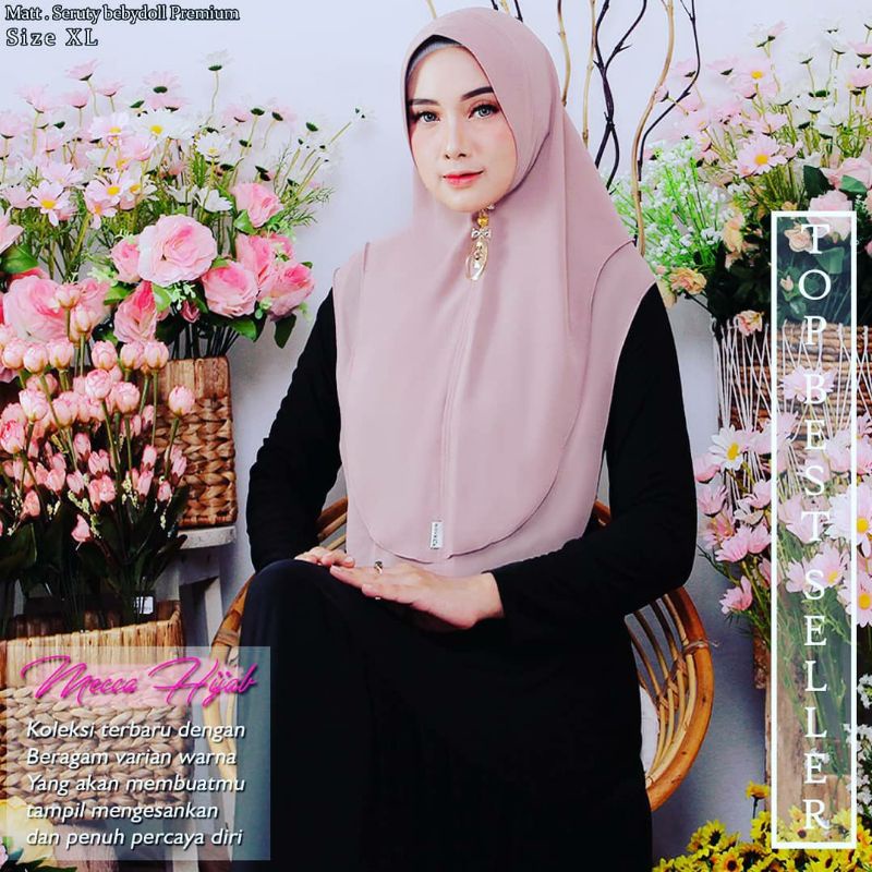 Khimar Mecca Hijab Dua Layer Kerudung Instan Bergo Jilbab Rabbani