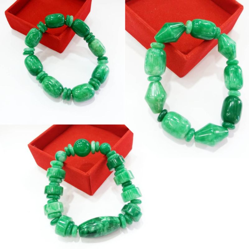 Gelang Kesehatan Batu Giok Tali karet