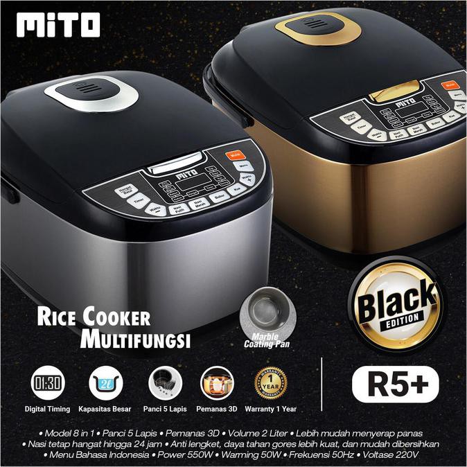 Digital Rice Cooker Mito R5 Plus (Magic Jar)(Rice Cooker R5Plus Mito) - Silver - Promo 