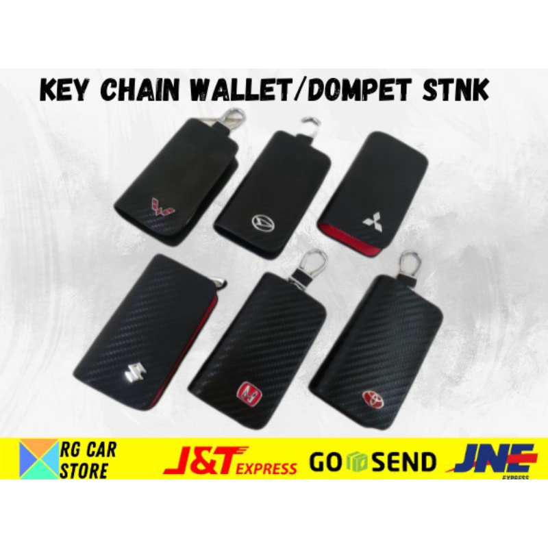 DOMPET STNK/KEY CHAIN WALLET MOTIF CARBON BERKUALITAS TINGGI