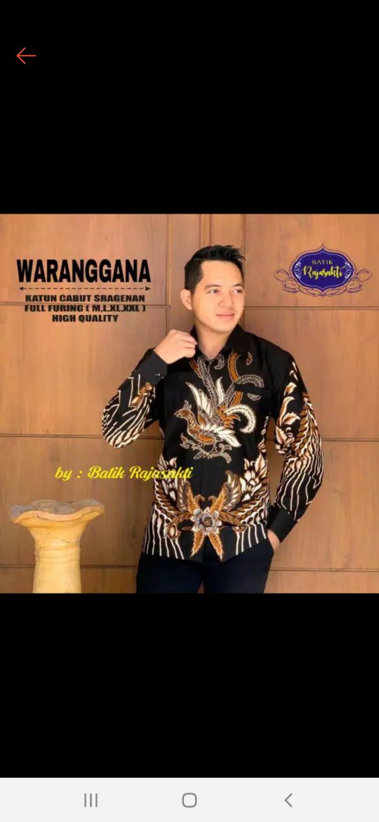 Kemeja Batik Pria | Waranggana Batik Lengan Panjang Premium
