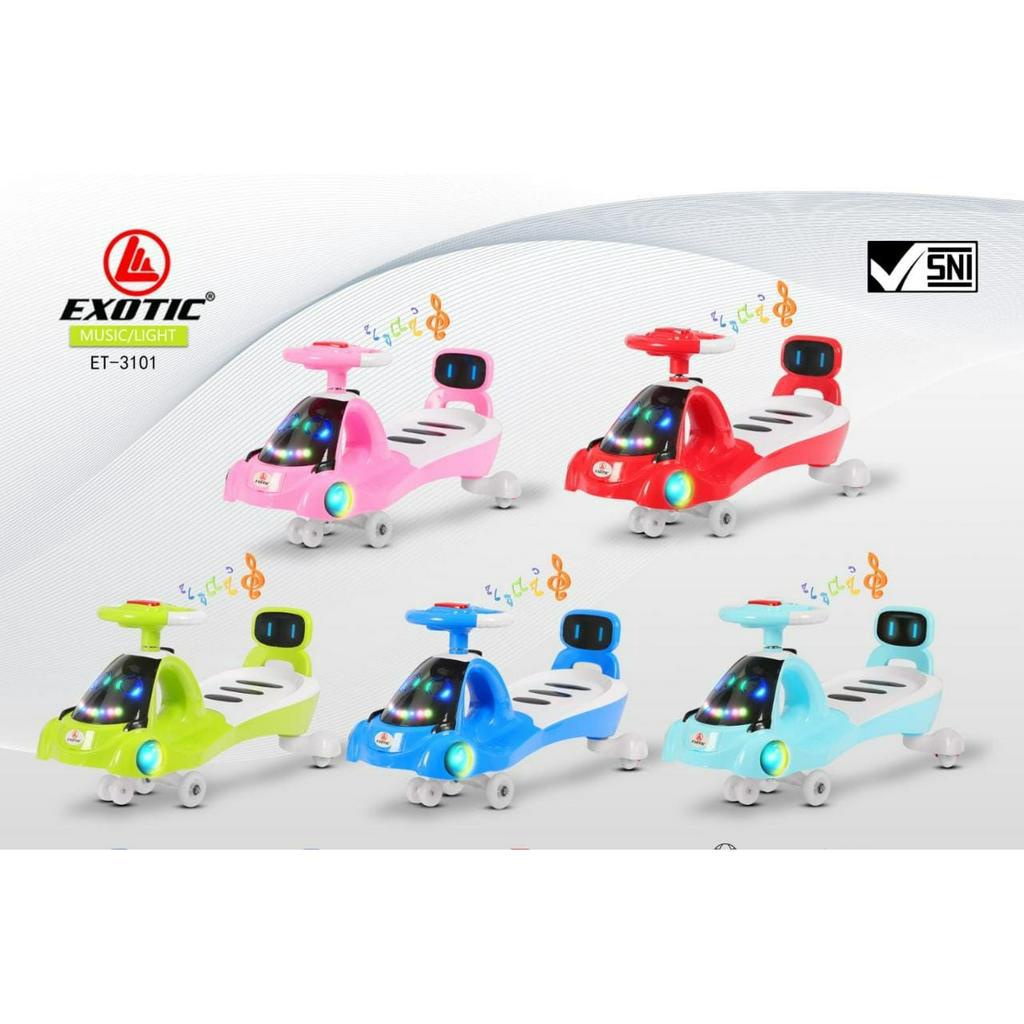 Mainan Anak Swing Car Exotic model ET 3101, ET 3102, ET 3104 dan ET 2013