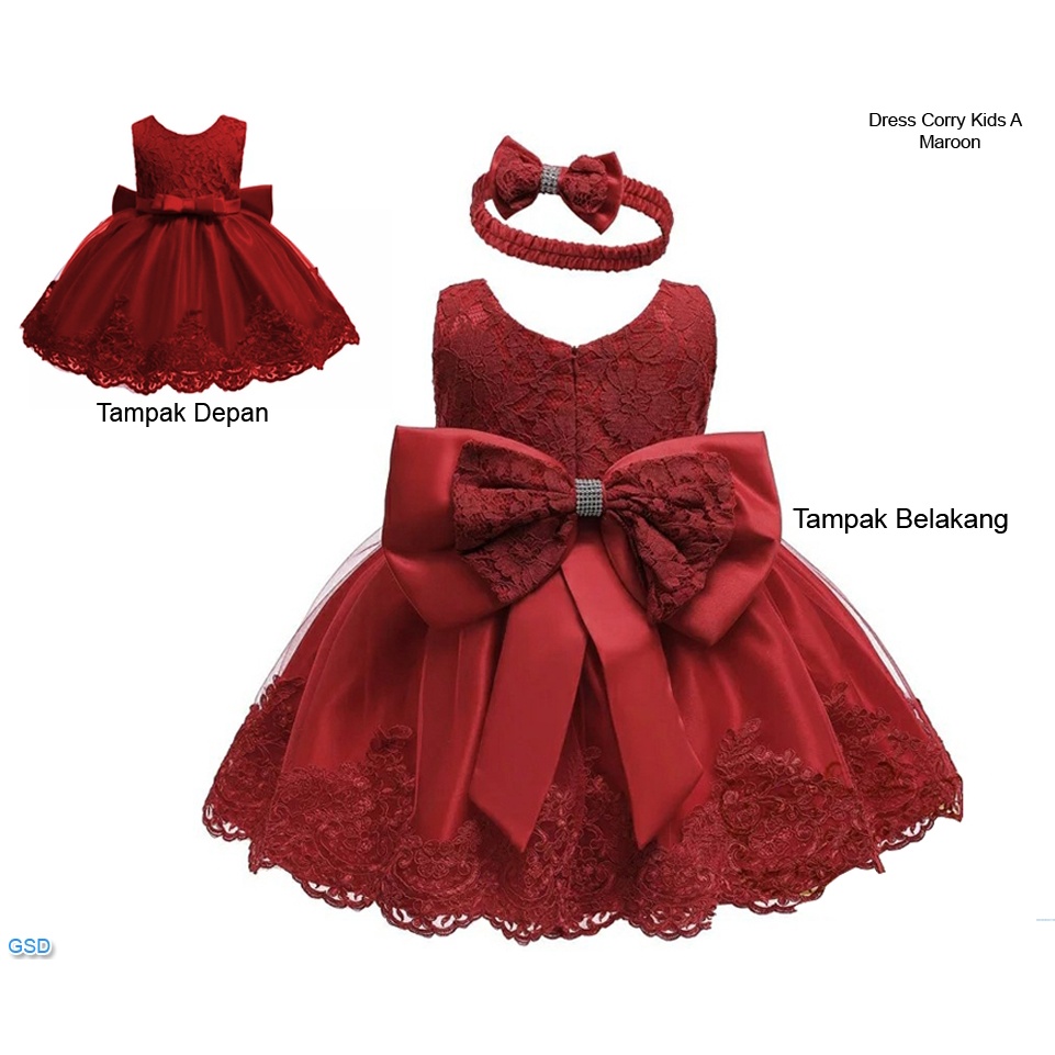 Dress corry Kids A/terusan dress anak/gaun pesta anak/casual dress anak/baju pesta anak/baju anak