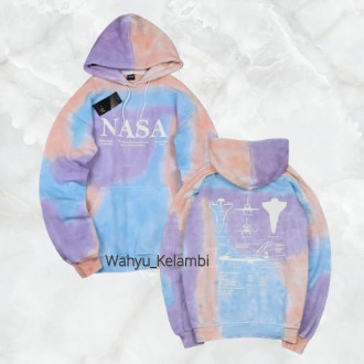 Jaket Sweater Hoodie NASA TIE DYE – Lilac Edition Trendy Casual Unisex Good Brand Quality Stylish