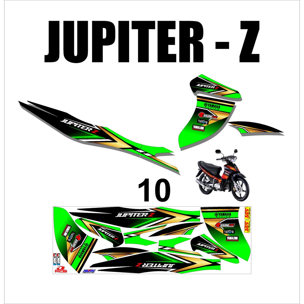 Striping Jupiter Z - Sticker Stiker Variasi Lis Motor Jupiter Z Burhan Termurah DS JP - 10