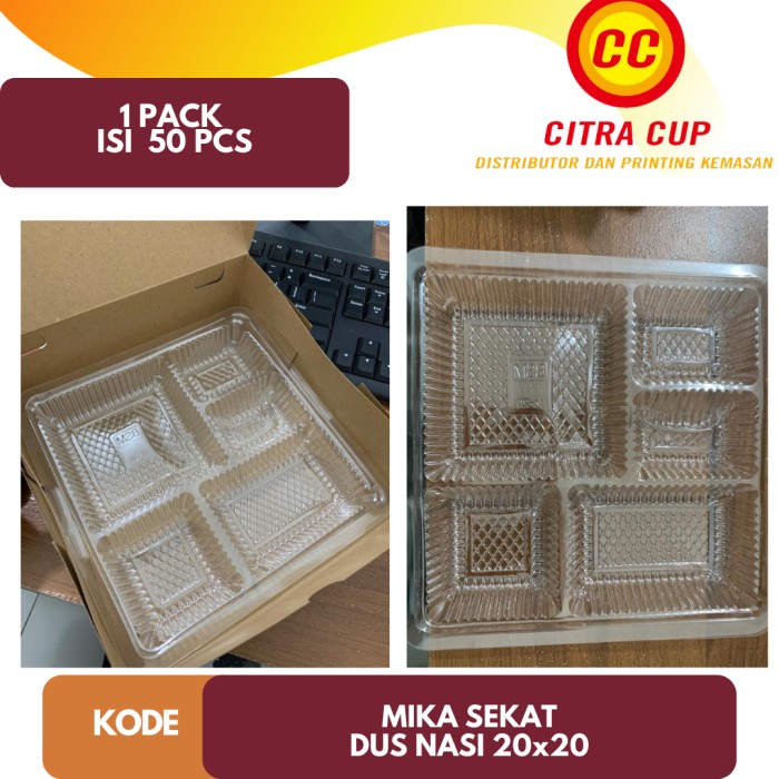 

ytfr74b Mika Sekat Dus Nasi / Daleman Dus Nasi 20X20 Isi 50 Pcs Hyft7Yt