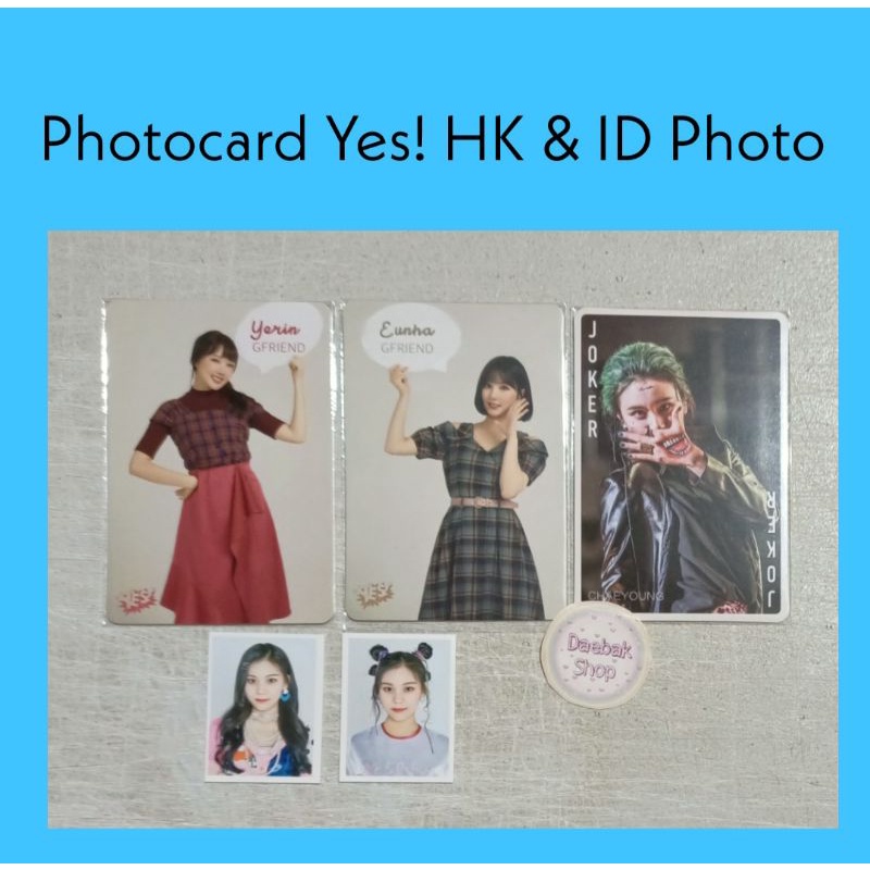 Photocard Yes HK Yerin Eunha Sinb Gfriend Chaeyoung Twice Hong Kong Id Photo GGG go go gfriend umji