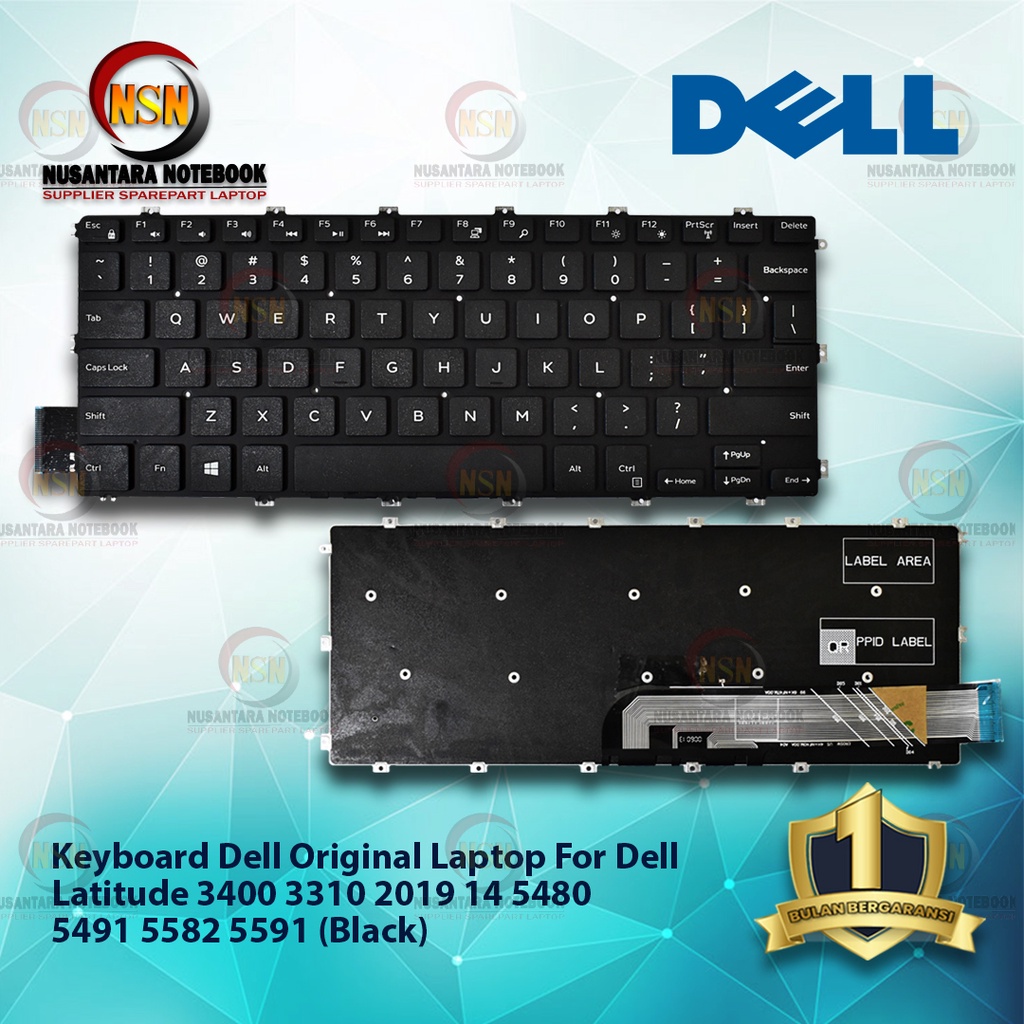 Keyboard Original Laptop for Dell latitude 3400 3310 2019 14 5480 5491