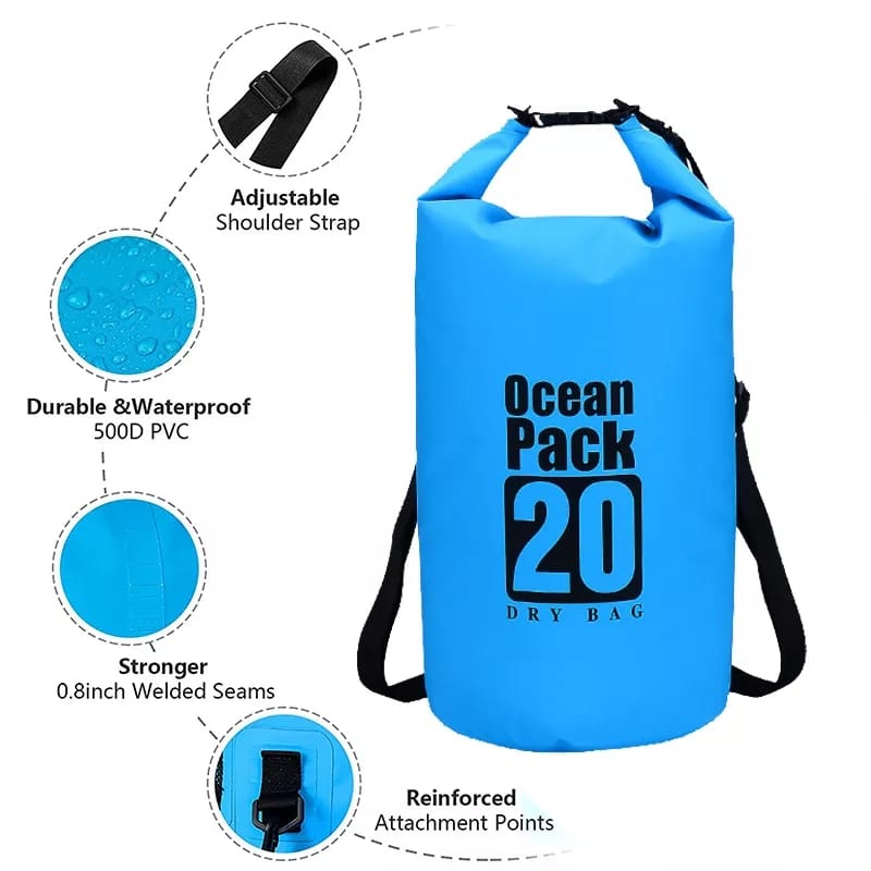 OCEAN PACK DRYBAG WATERPROOF TAS ANTI AIR 20L / 20 LITER  &lt; ADA 2 TALI  &gt;