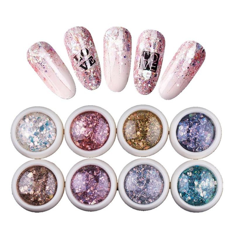 GLITTER SEQUIN WARNA WARNI UNTUK HIASAN KUKU / NAIL ART