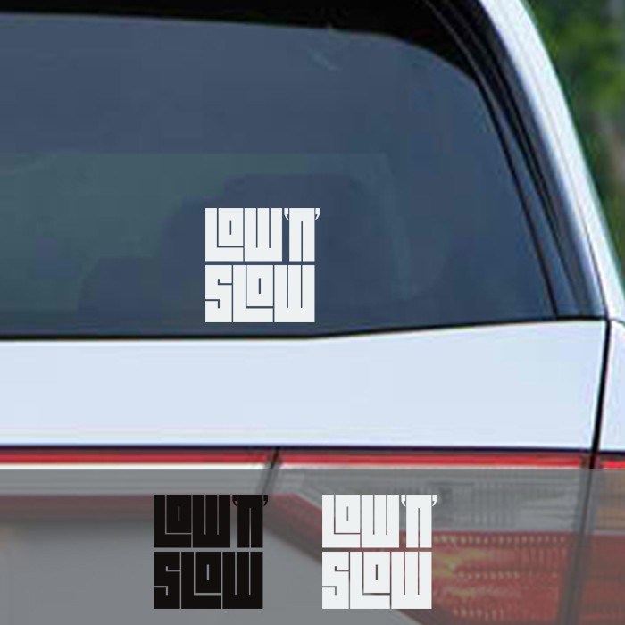 Stiker Mobil Low n Slow unik Drift Ceper Kaca Body Car Sticker Decal