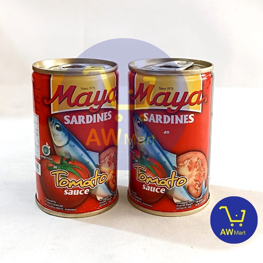 MAYA SARDINES KALENG TOMAT - 155 GRAM - SARDEN MAYA KECIL 155GR - TIDAK PEDAS