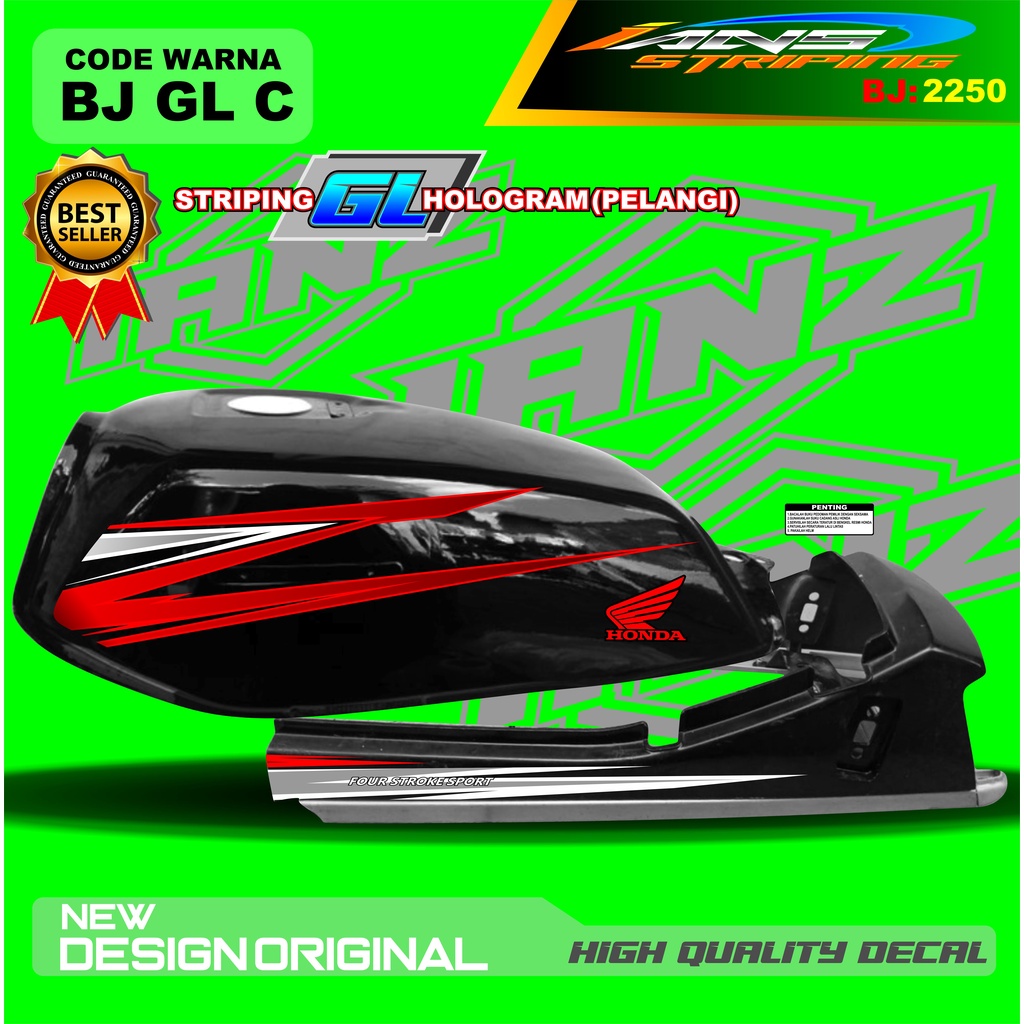 STRIPING GL PRO TERBARU / STIKER MOTOR GL TERMURAH / STRIPING MOTOR GL 100