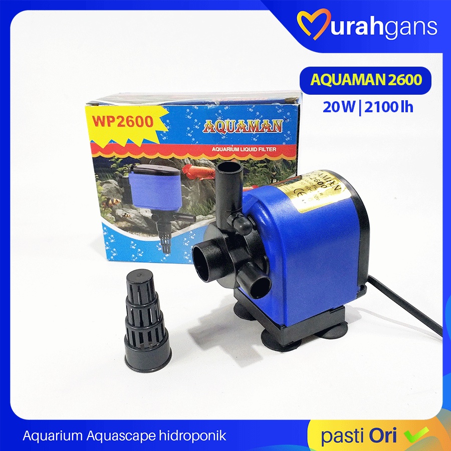 AQUAMAN WP 2600 Pompa Aquarium Kolam Low Watt Hemat