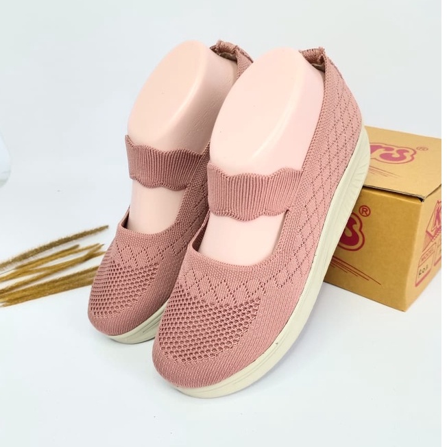 Belbe/Sepatu Rajut import/Sepatu Wedges Wanita/Sepatu cewe import/Sepatu slip on