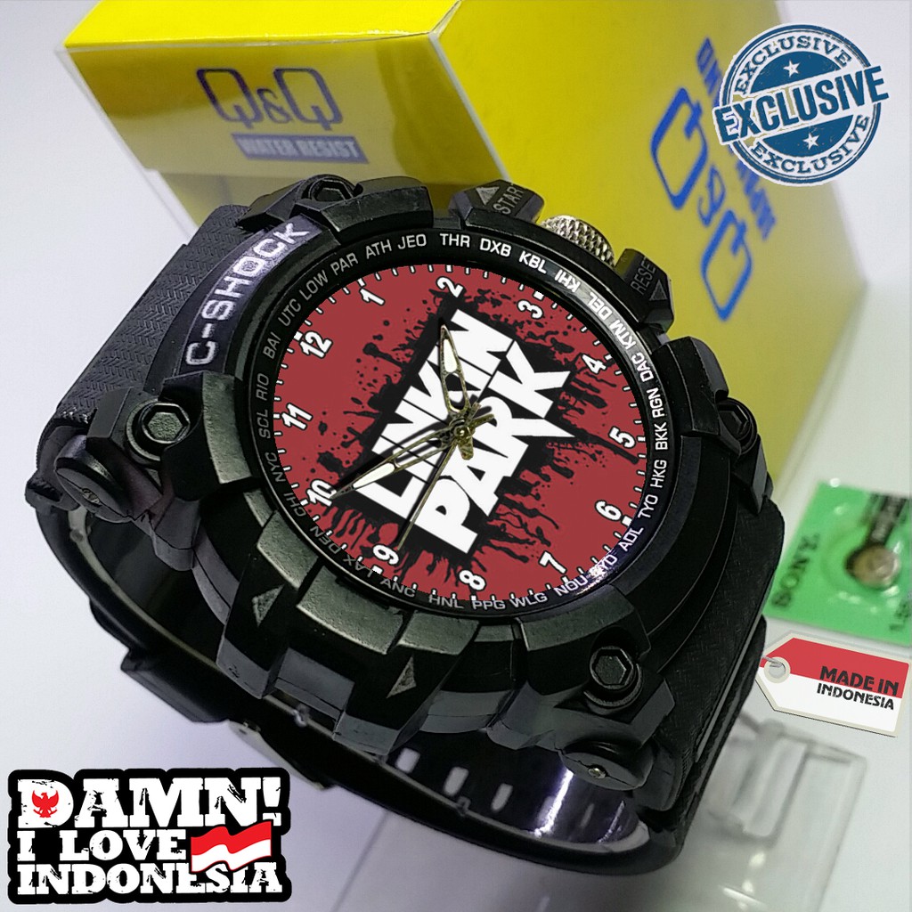 (EXCLUSIVE ) JAM TANGAN LINKIN PARK WATER RESIST FREE BOX DAN BATREI - NO.5