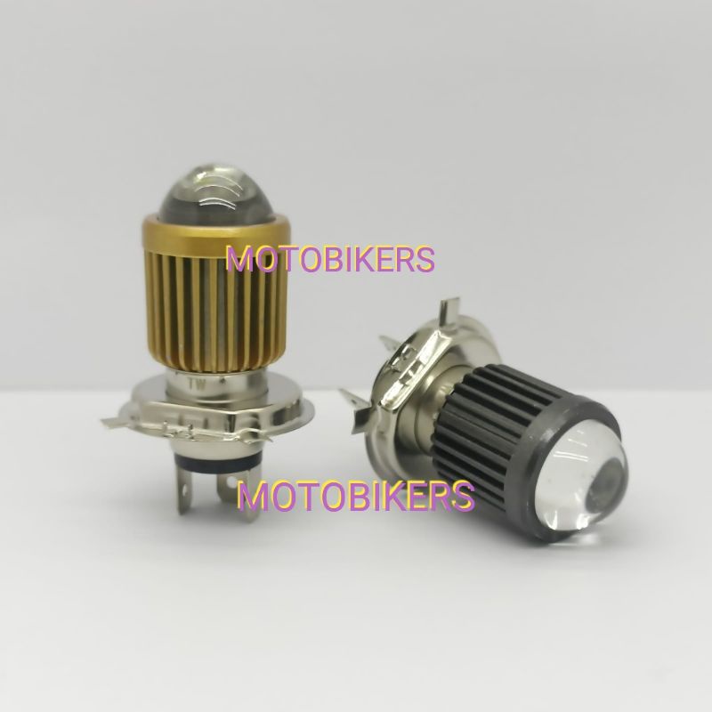 Lampu Depan Sepeda Motor Dua Warna Lampu Utama Sepeda Motor H4 LED Laser 2 Warna HI / LOO
