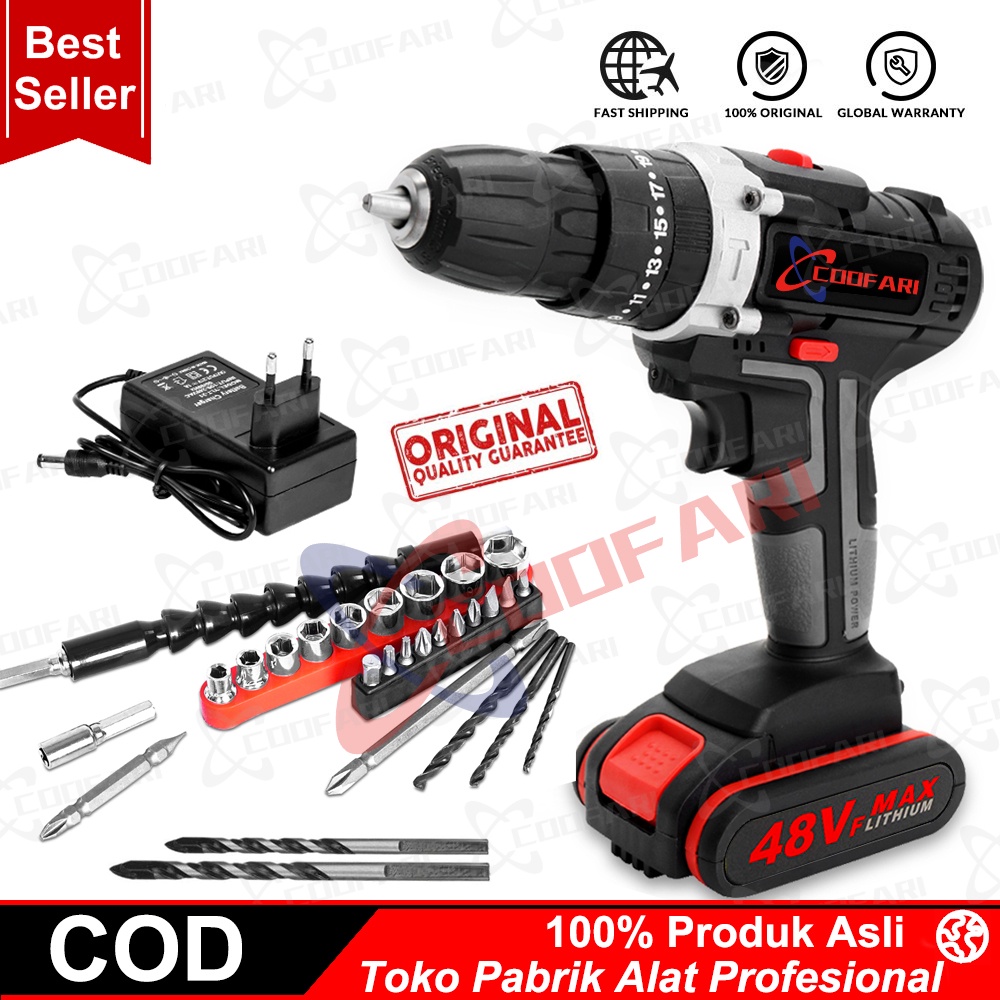 Bor Mesin Elektrik Drill 10mm Set Reversible Mesin Bor Tangan Listrik