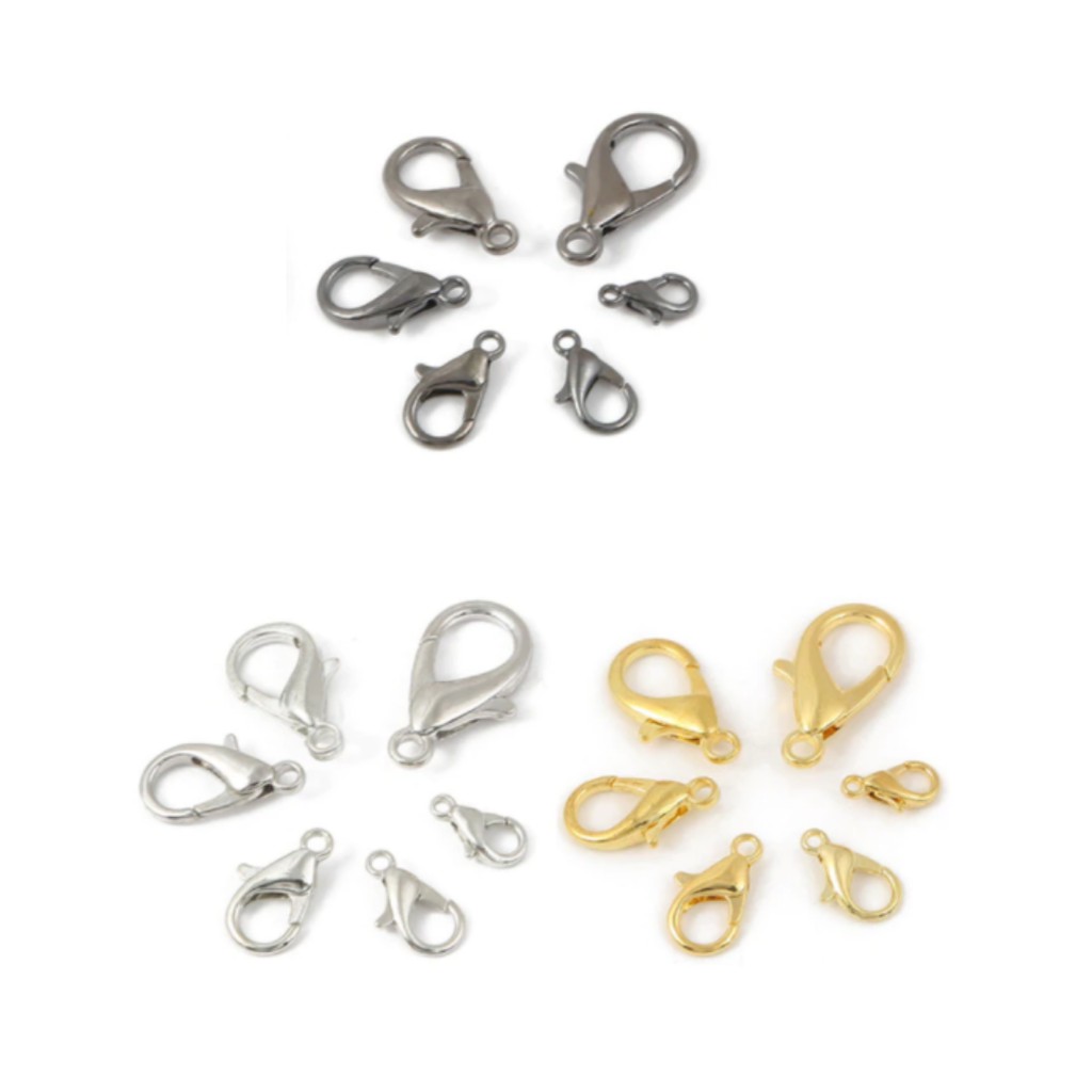 Kokot Udang / Pengkait strap masker/ mini lobster hook / Metal Clasp Connector / DIY Jewelry 14mm - LUSINAN