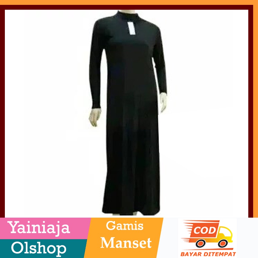 Gamis Manset Dalaman Kaftan / Inner Brukat Kebaya / Spandek Polos Fit XXL