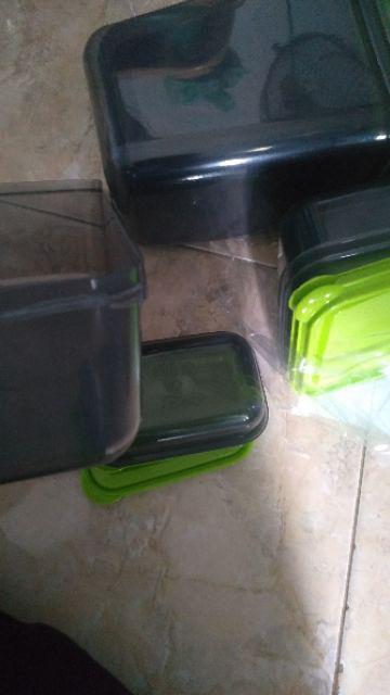 Calista Otaru Smoke Isi 14 Pcs (7 Set) / Toples Plastik / Tempat Makanan / Container / Warna Hijau
