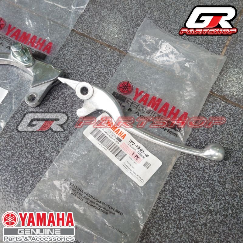 HANDLE REM DEPAN BELAKANG ASSY CHROME AEROX LEXI FREEGO ORIGINAL YAMAHA HENDEL LEVER BRAKE KIRI KANAN ORI YGP