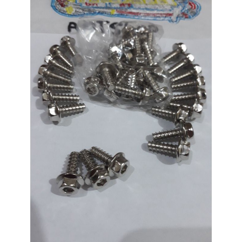 Baut Probolt Body Flower Crome isi 20 pcs HONDA