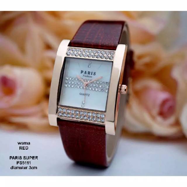Jam tangan wanita-jam tangan PARIS fashion tali kulit kotak