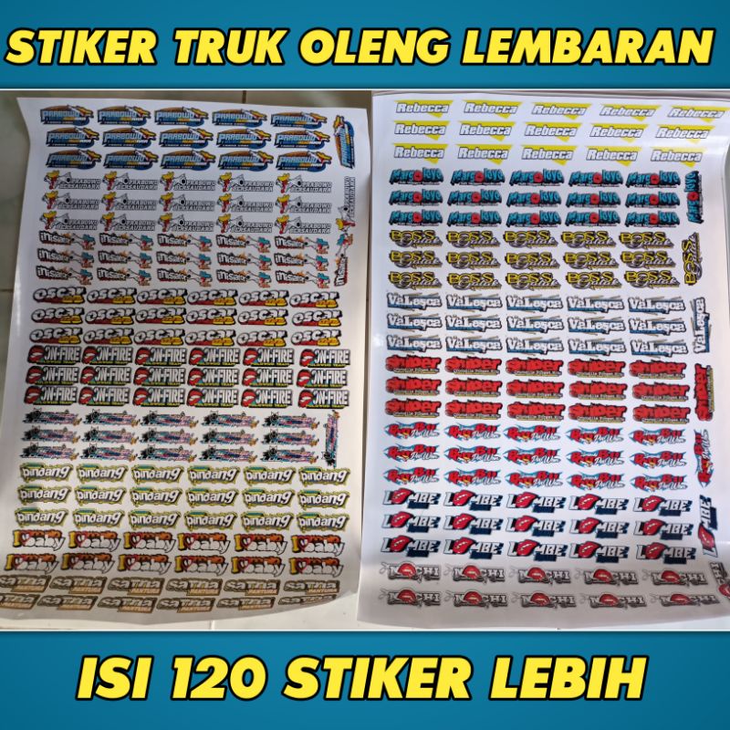 

Stiker Truk Oleng Lembaran isi 120 pcs