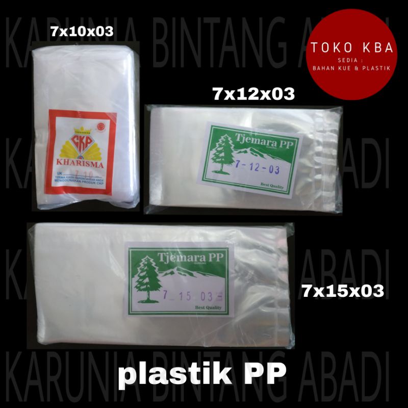 Kantong plastik PP Tjemara CKP 7x10, 7x12, 7x15