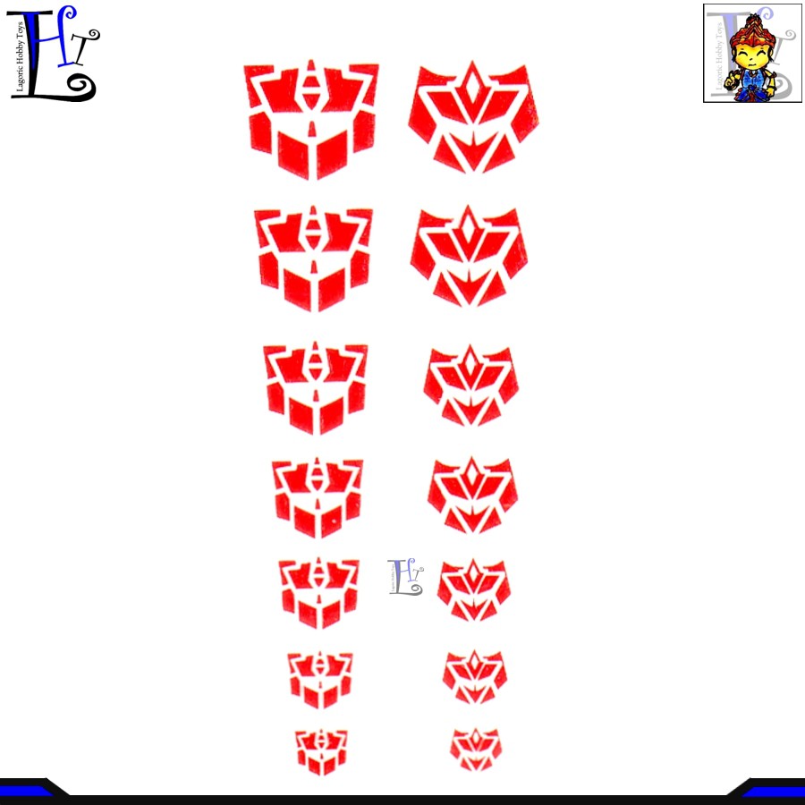 

Transformers Logo Decal Stiker Label Sticker LH13 [G2 Autobot Decep]