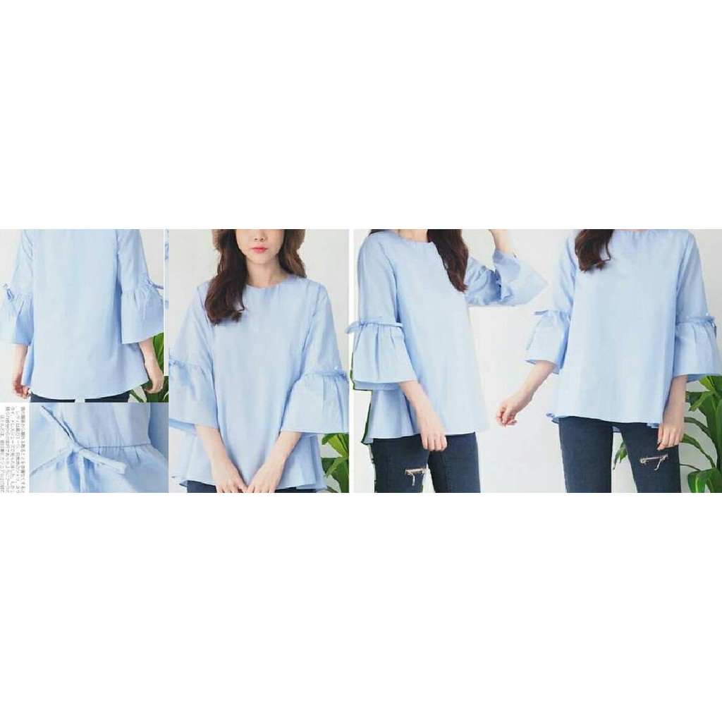 Kemeja wanita Katun poplin