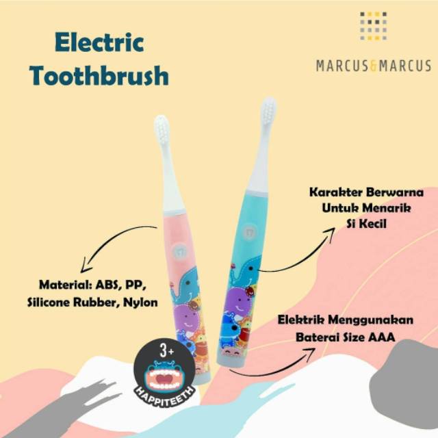 Marcus &amp; Marcus Kids Electric Toothbrush - Sikat gigi elektrik anak