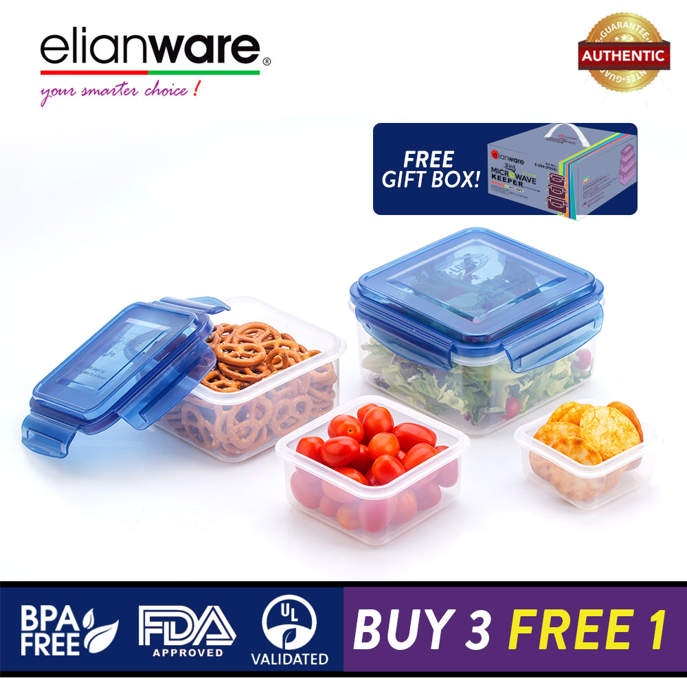 Elianware Ezy-Lock 100% Airtight Seal Microwavable Food Container (1.4L)
