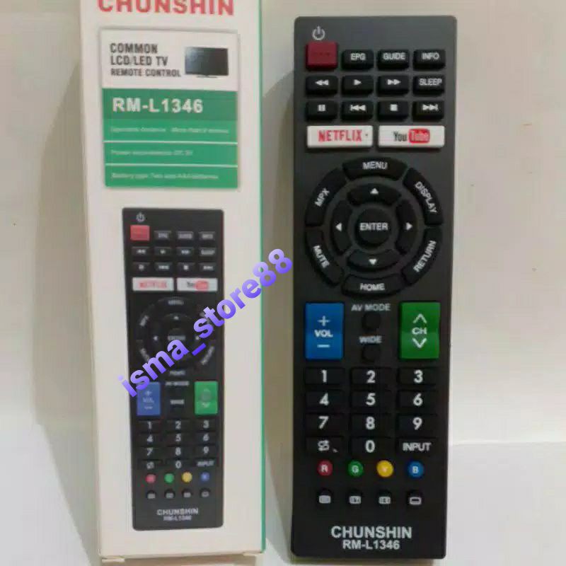 REMOT TV SHARP SMART TV LCD LED MULTI CHUNGSHIN RM-1346 TANPA PROGRAM