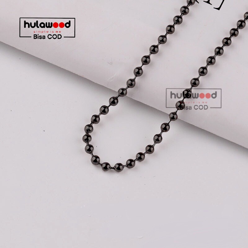 Kalung Rantai MCI - Titanium 316L Stainless Anti Karat EDISI HITAM