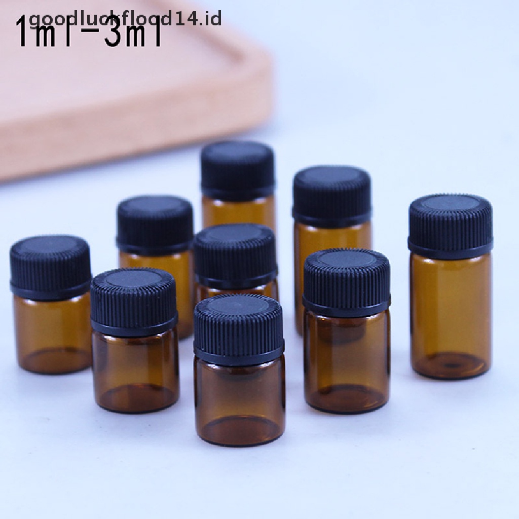 [OOID] 5Pc Empty New Amber Glass Jar Container Cosmetic Cream Lotion Bottle Storage Box ID